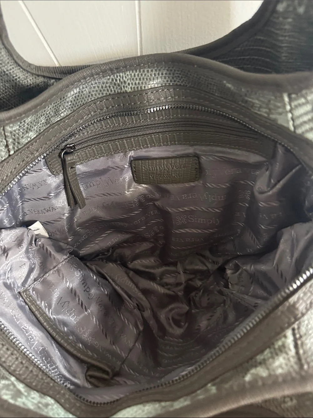 Simply Vera Vera Wang Faux Snakeskin bag - NWT
